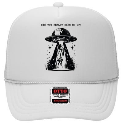 Beam Me Up 90s Retro High Crown Mesh Back Trucker Hat