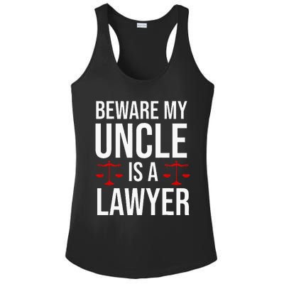 Beware My Uncle Is A Lawyer Ladies PosiCharge Competitor Racerback Tank