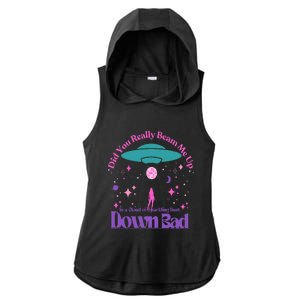 Beam Me Up Alien Ufo Down Bad Cosmic Space Ladies PosiCharge Tri-Blend Wicking Draft Hoodie Tank