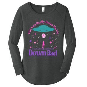 Beam Me Up Alien Ufo Down Bad Cosmic Space Women's Perfect Tri Tunic Long Sleeve Shirt