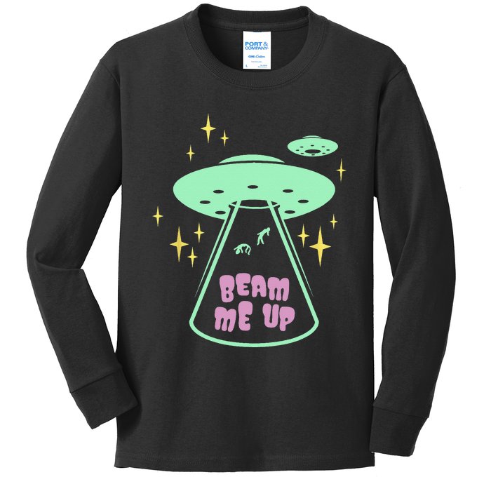 Beam Me Up Kids Long Sleeve Shirt