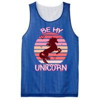 Be My Unicorn Funny Valentine's Day Gift Mesh Reversible Basketball Jersey Tank