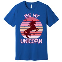 Be My Unicorn Funny Valentine's Day Gift Premium T-Shirt