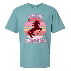 Be My Unicorn Funny Valentine's Day Gift Sueded Cloud Jersey T-Shirt