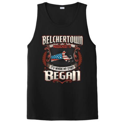 Belchertown Massachusetts Usa Flag 4th Of July Great Gift PosiCharge Competitor Tank