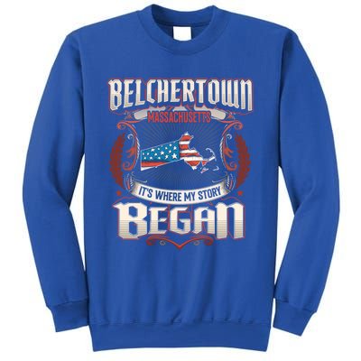 Belchertown Massachusetts Usa Flag 4th Of July Great Gift Sweatshirt