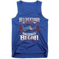 Belchertown Massachusetts Usa Flag 4th Of July Great Gift Tank Top