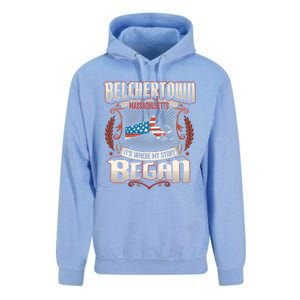 Belchertown Massachusetts Usa Flag 4th Of July Great Gift Unisex Surf Hoodie