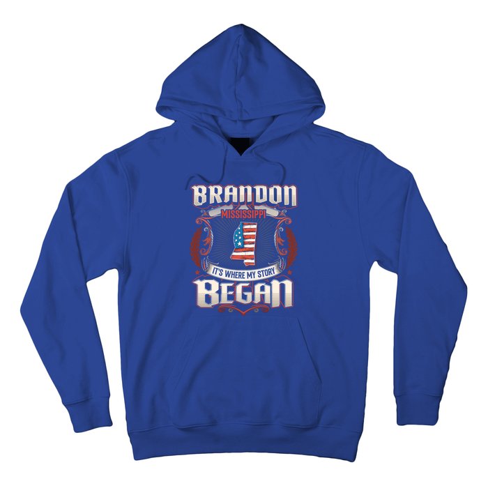 Brandon Mississippi Usa Flag 4th Of July Funny Gift Hoodie