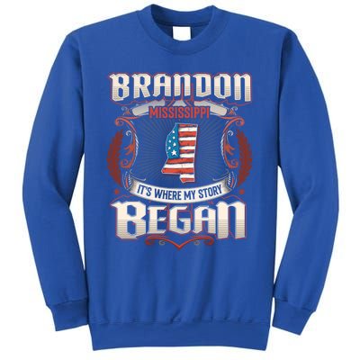 Brandon Mississippi Usa Flag 4th Of July Funny Gift Sweatshirt