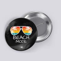 Beach Mode Vacy Mode Beach Life Vintage Sunset Beach Trip Button