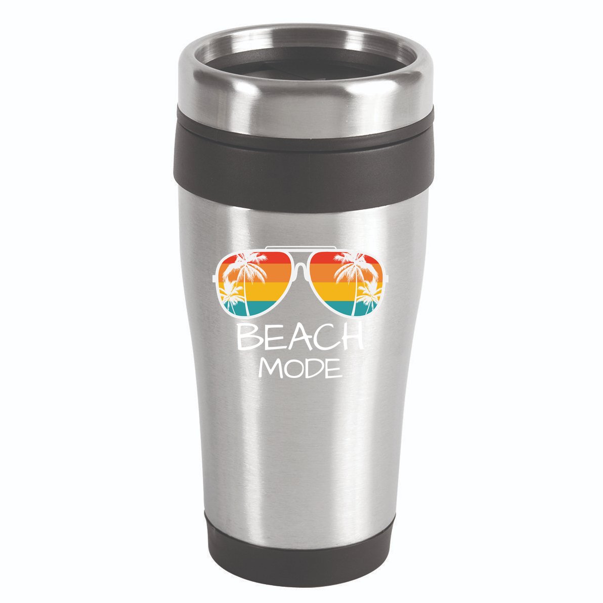 Beach Mode Vacy Mode Beach Life Vintage Sunset Beach Trip 16oz Travel Tumbler
