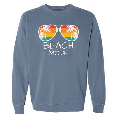 Beach Mode Vacy Mode Beach Life Vintage Sunset Beach Trip Garment-Dyed Sweatshirt