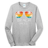 Beach Mode Vacy Mode Beach Life Vintage Sunset Beach Trip Tall Long Sleeve T-Shirt