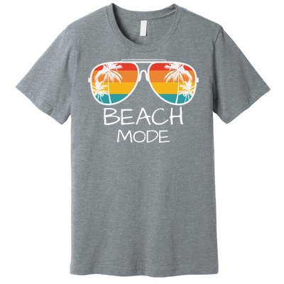 Beach Mode Vacy Mode Beach Life Vintage Sunset Beach Trip Premium T-Shirt