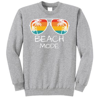 Beach Mode Vacy Mode Beach Life Vintage Sunset Beach Trip Tall Sweatshirt