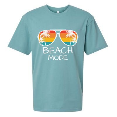 Beach Mode Vacy Mode Beach Life Vintage Sunset Beach Trip Sueded Cloud Jersey T-Shirt