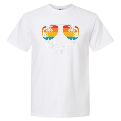 Beach Mode Vacy Mode Beach Life Vintage Sunset Beach Trip Garment-Dyed Heavyweight T-Shirt