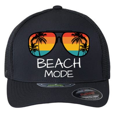 Beach Mode Vacy Mode Beach Life Vintage Sunset Beach Trip Flexfit Unipanel Trucker Cap