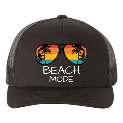 Beach Mode Vacy Mode Beach Life Vintage Sunset Beach Trip Yupoong Adult 5-Panel Trucker Hat