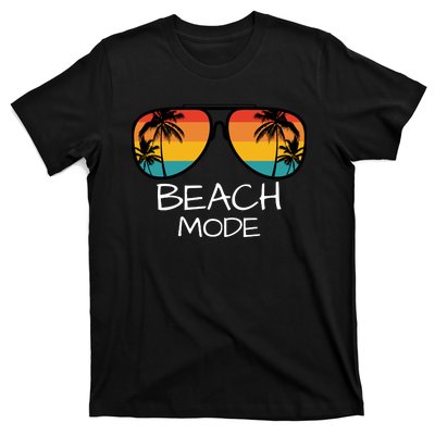 Beach Mode Vacy Mode Beach Life Vintage Sunset Beach Trip T-Shirt