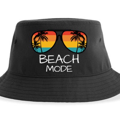 Beach Mode Vacy Mode Beach Life Vintage Sunset Beach Trip Sustainable Bucket Hat