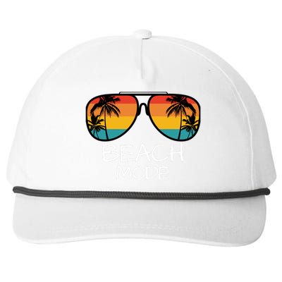 Beach Mode Vacy Mode Beach Life Vintage Sunset Beach Trip Snapback Five-Panel Rope Hat