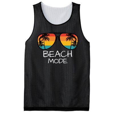 Beach Mode Vacy Mode Beach Life Vintage Sunset Beach Trip Mesh Reversible Basketball Jersey Tank