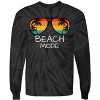 Beach Mode Vacy Mode Beach Life Vintage Sunset Beach Trip Tie-Dye Long Sleeve Shirt