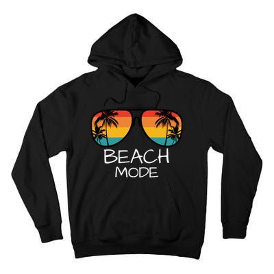 Beach Mode Vacy Mode Beach Life Vintage Sunset Beach Trip Tall Hoodie