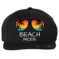 Beach Mode Vacy Mode Beach Life Vintage Sunset Beach Trip Wool Snapback Cap