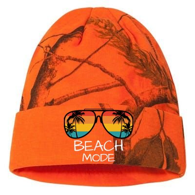 Beach Mode Vacy Mode Beach Life Vintage Sunset Beach Trip Kati Licensed 12" Camo Beanie