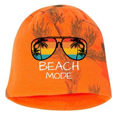 Beach Mode Vacy Mode Beach Life Vintage Sunset Beach Trip Kati - Camo Knit Beanie