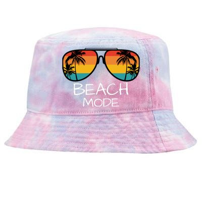 Beach Mode Vacy Mode Beach Life Vintage Sunset Beach Trip Tie-Dyed Bucket Hat