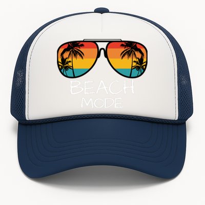 Beach Mode Vacy Mode Beach Life Vintage Sunset Beach Trip Trucker Hat