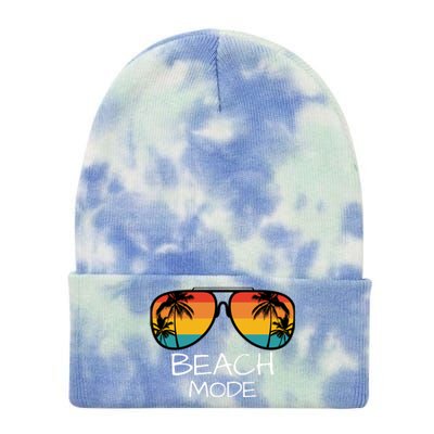 Beach Mode Vacy Mode Beach Life Vintage Sunset Beach Trip Tie Dye 12in Knit Beanie