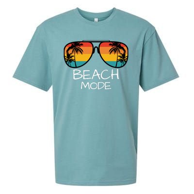 Beach Mode Vacy Mode Beach Life Vintage Sunset Beach Trip Sueded Cloud Jersey T-Shirt