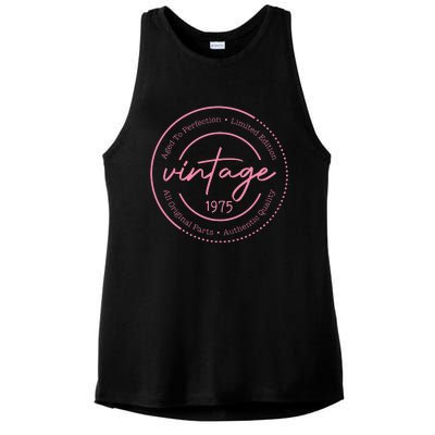 Birthday Mom Vintage 1975 Birthday Mom Gift 48th Birthday Ladies PosiCharge Tri-Blend Wicking Tank