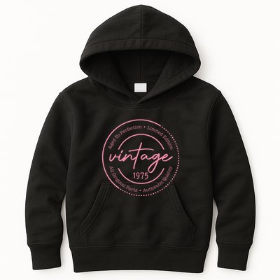 Birthday Mom Vintage 1975 Birthday Mom Gift 48th Birthday Kids Hoodie