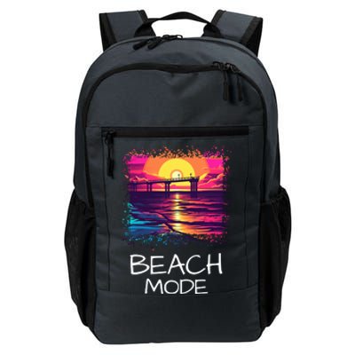 Beach Mode Vacy Mode Beach Life Vacation Mode Vintage Sunset Beach Trip Daily Commute Backpack