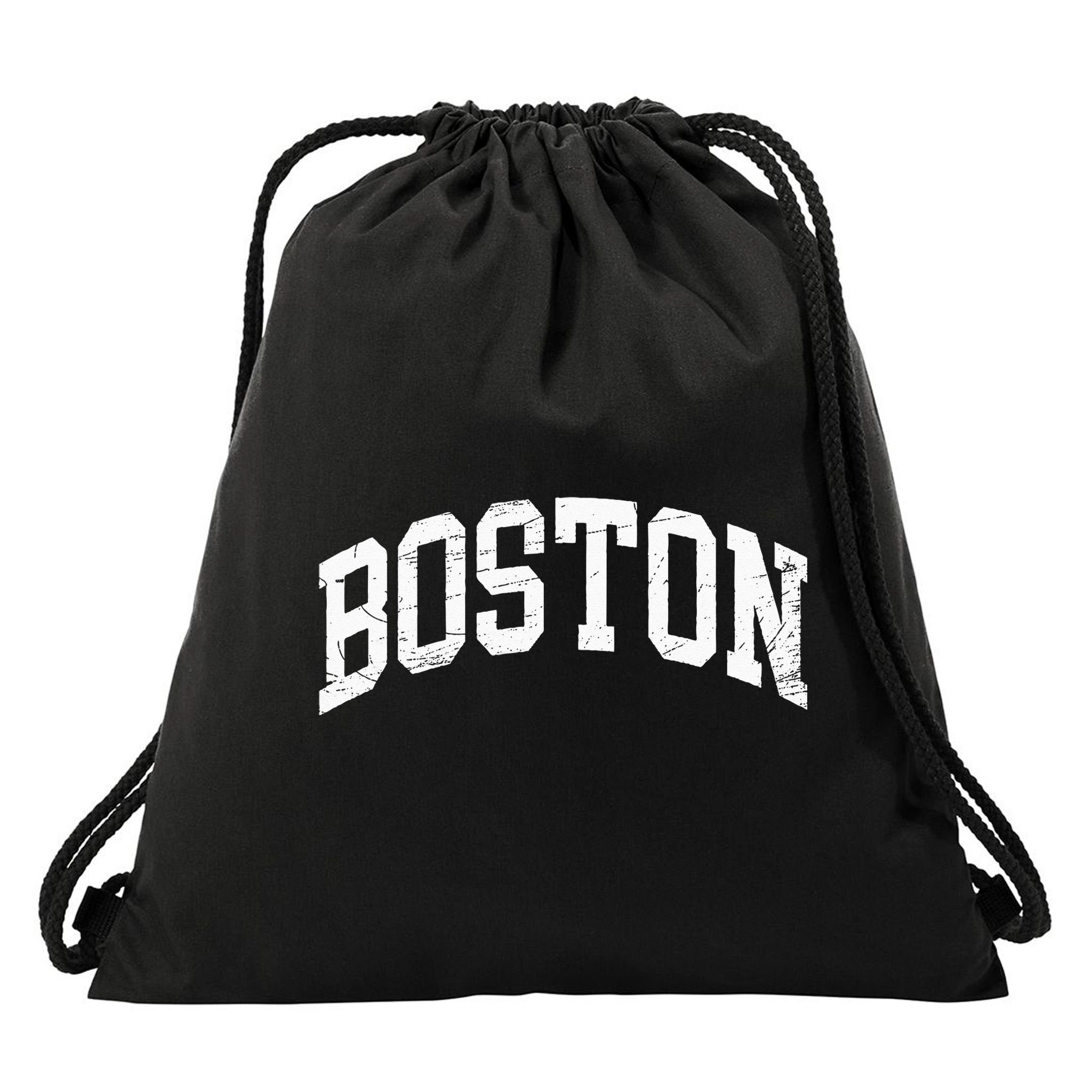 Boston Massachusetts Vintage Distressed Worn Design Drawstring Bag
