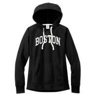 Boston Massachusetts Vintage Distressed Worn Design Women's Fleece Hoodie