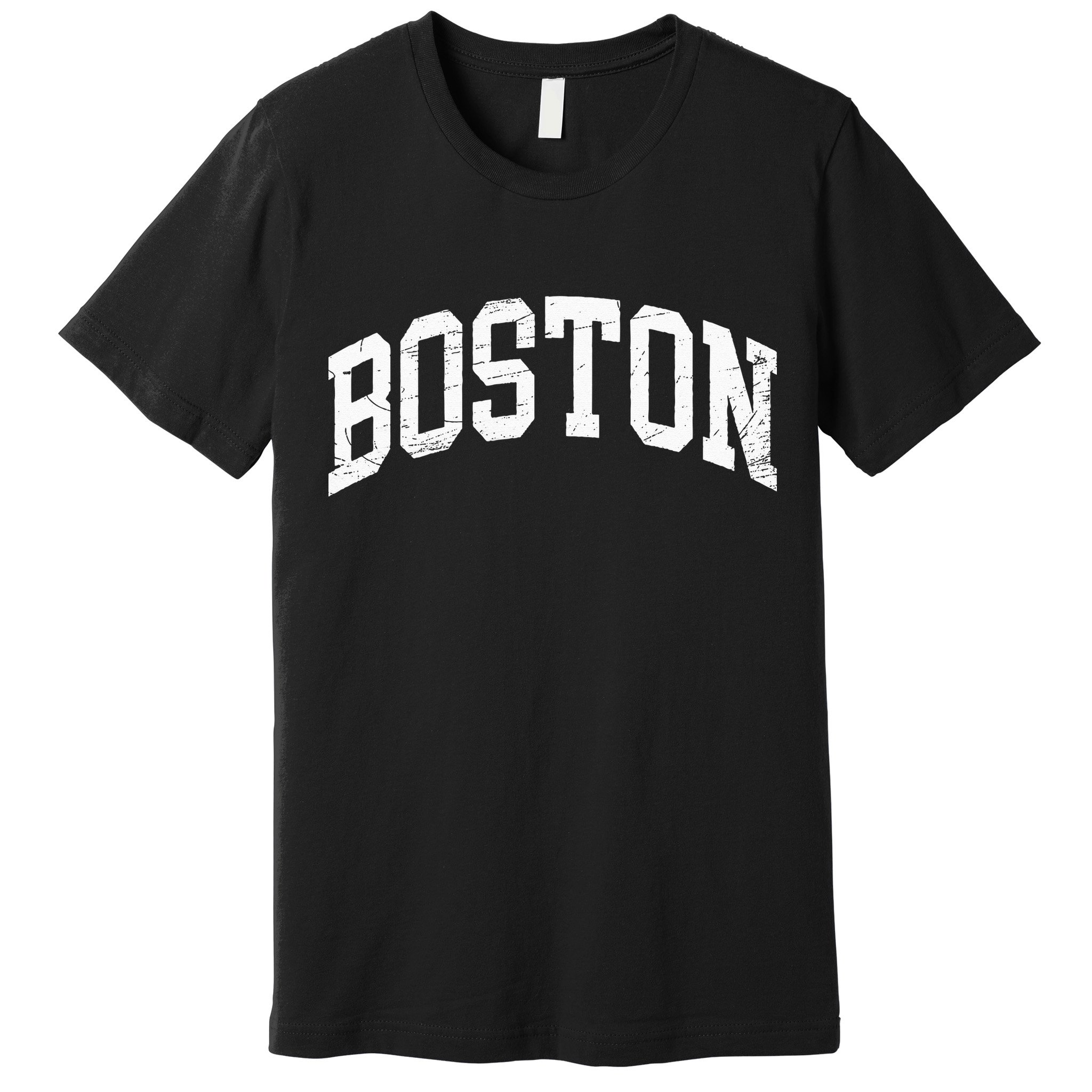 Boston Massachusetts Vintage Distressed Worn Design Premium T-Shirt