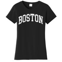 Boston Massachusetts Vintage Distressed Worn Design Women's T-Shirt