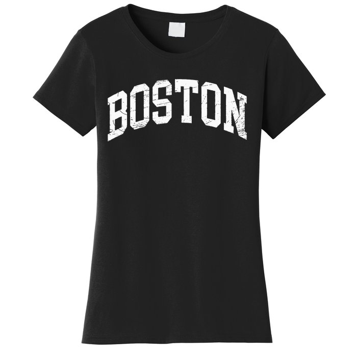 Boston Massachusetts Vintage Distressed Worn Design Women's T-Shirt