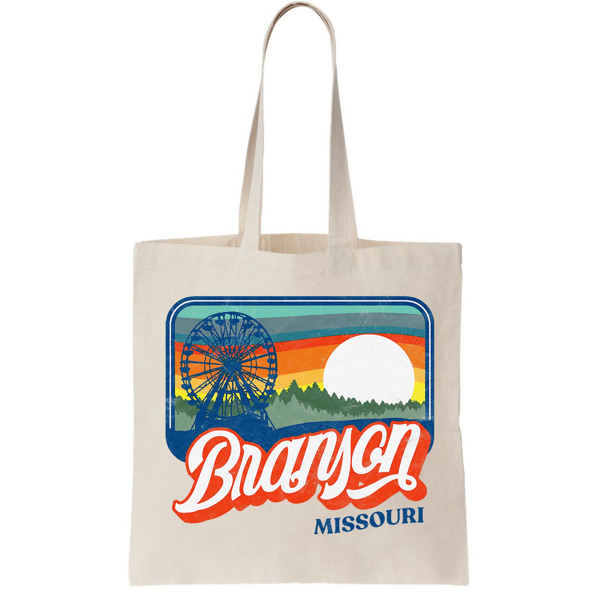Branson Missouri Vintage 80s Style Retro Distressed Bag