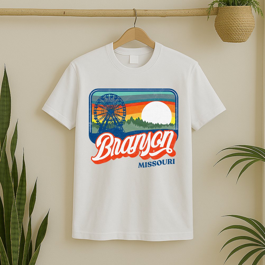 Branson Missouri Vintage 80s Style Retro Distressed T-Shirt