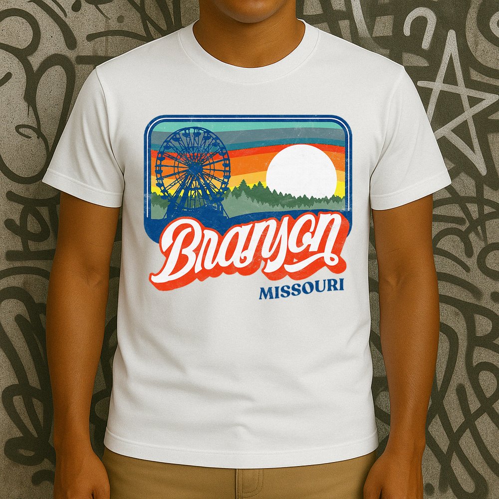 Branson Missouri Vintage 80s Style Retro Distressed T-Shirt