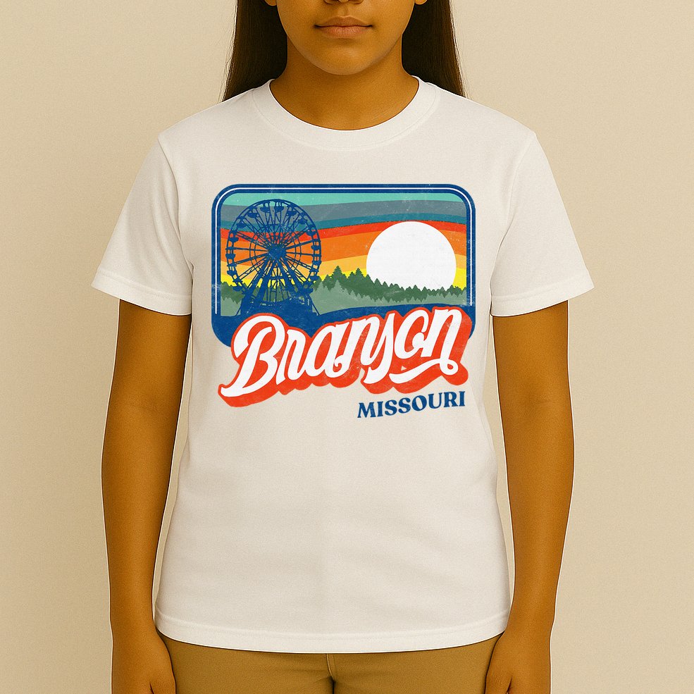 Branson Missouri Vintage 80s Style Retro Distressed T-Shirt