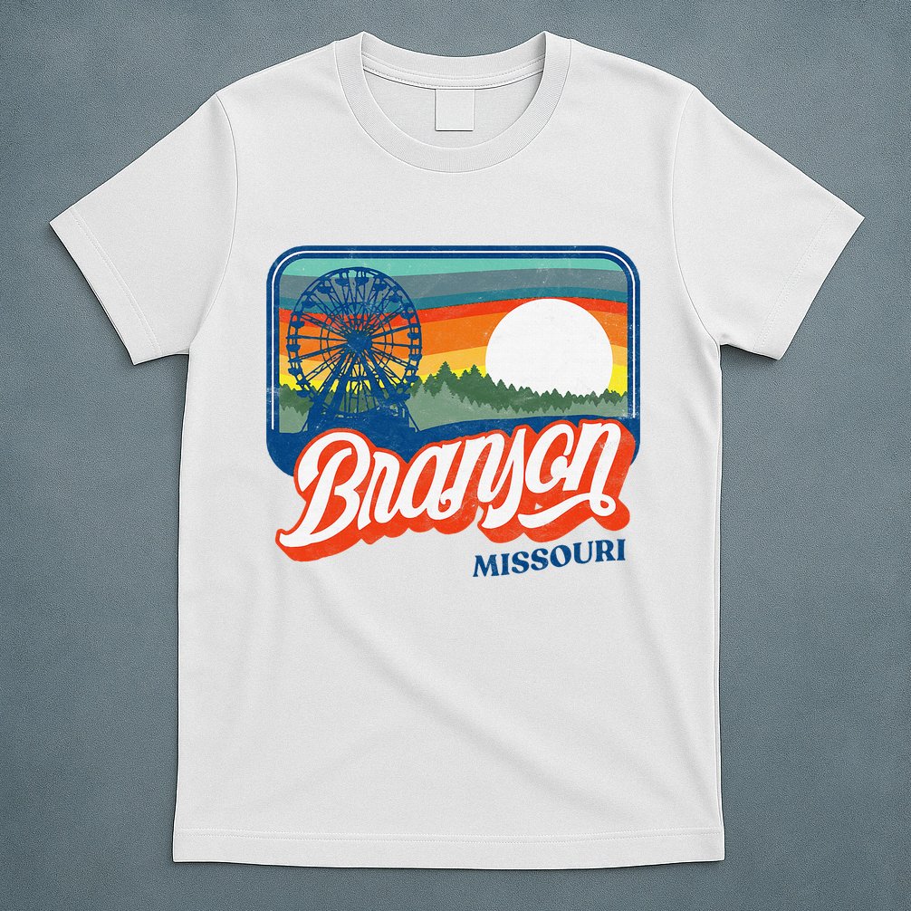 Branson Missouri Vintage 80s Style Retro Distressed T-Shirt